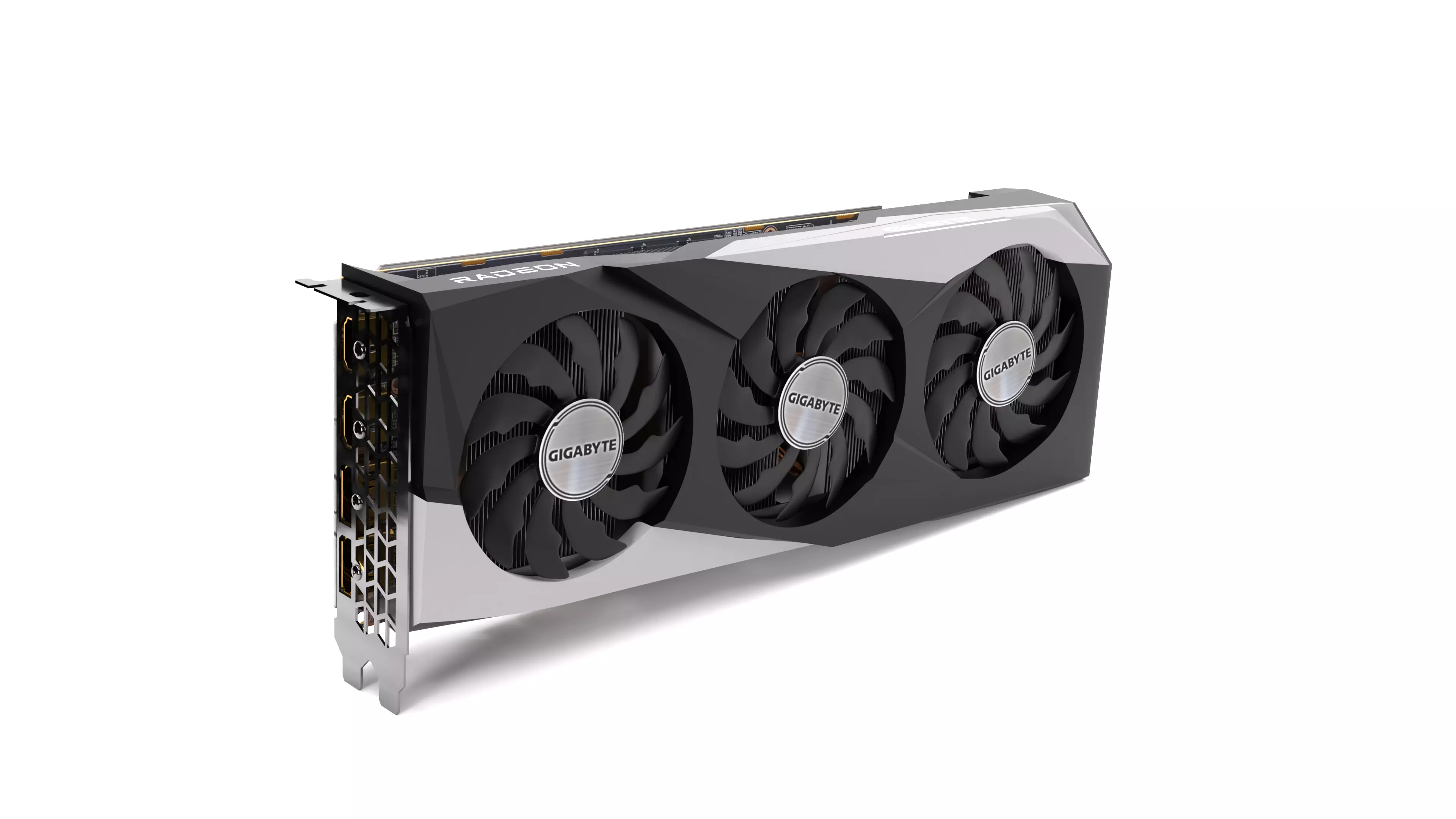 Gigabyte AMD Radeon 6700XT Graphics Card 3D model_0