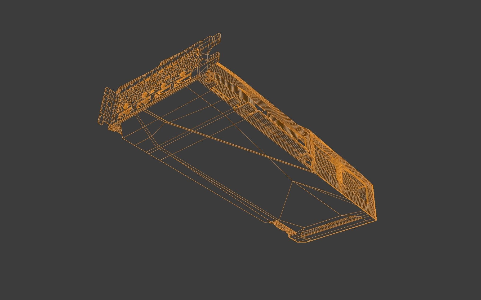 Gigabyte AMD Radeon 6700XT Graphics Card 3D model_10