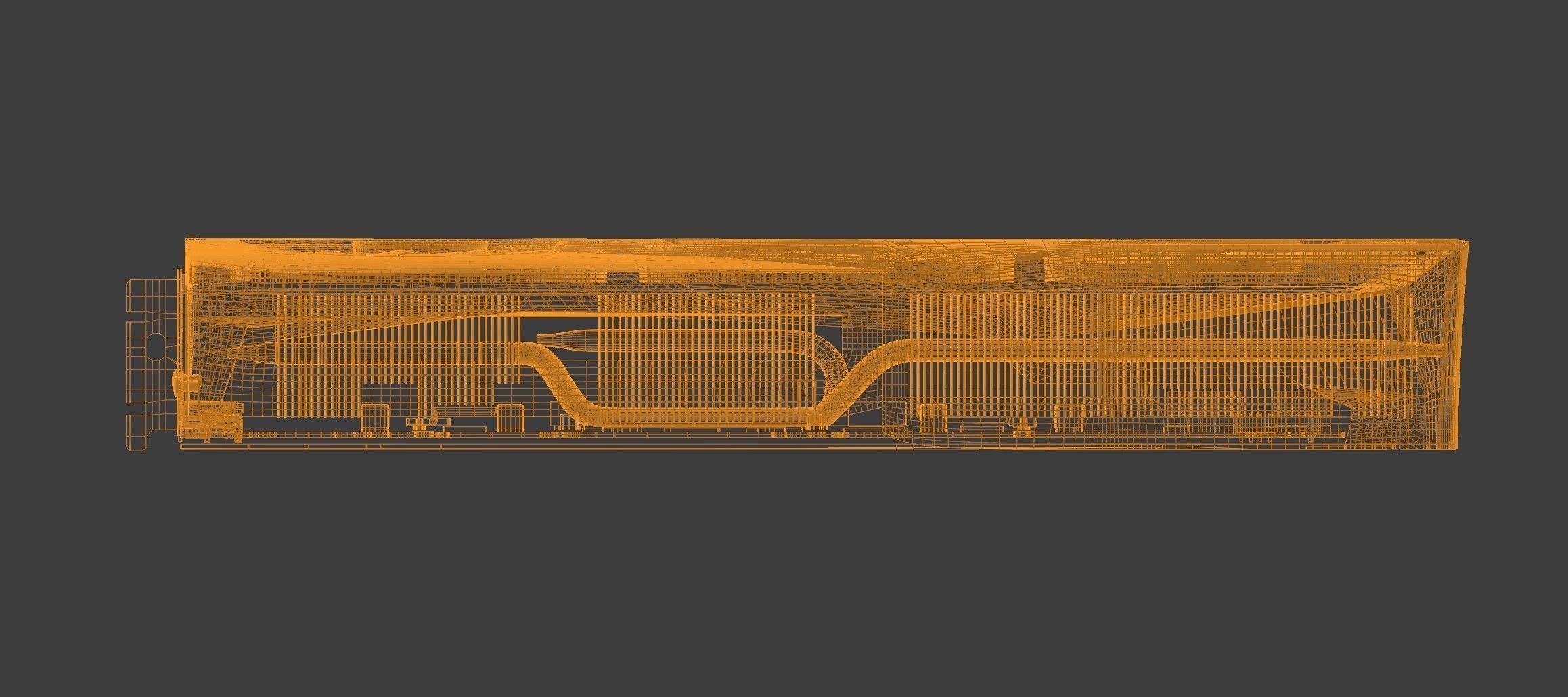 Gigabyte AMD Radeon 6700XT Graphics Card 3D model_11