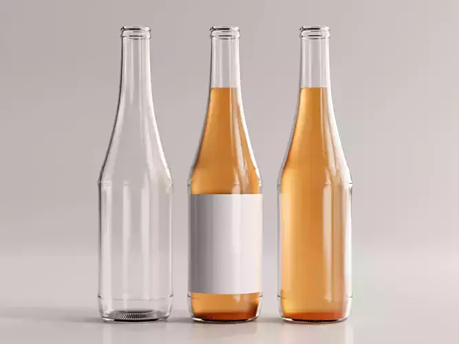 Glass Beverage Bottle 3D model