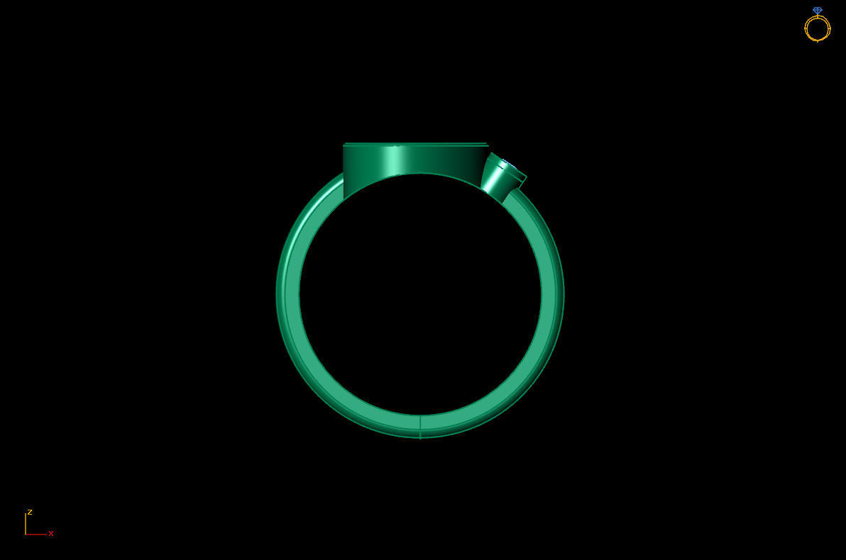 - Old English font ring O 3D print model_7