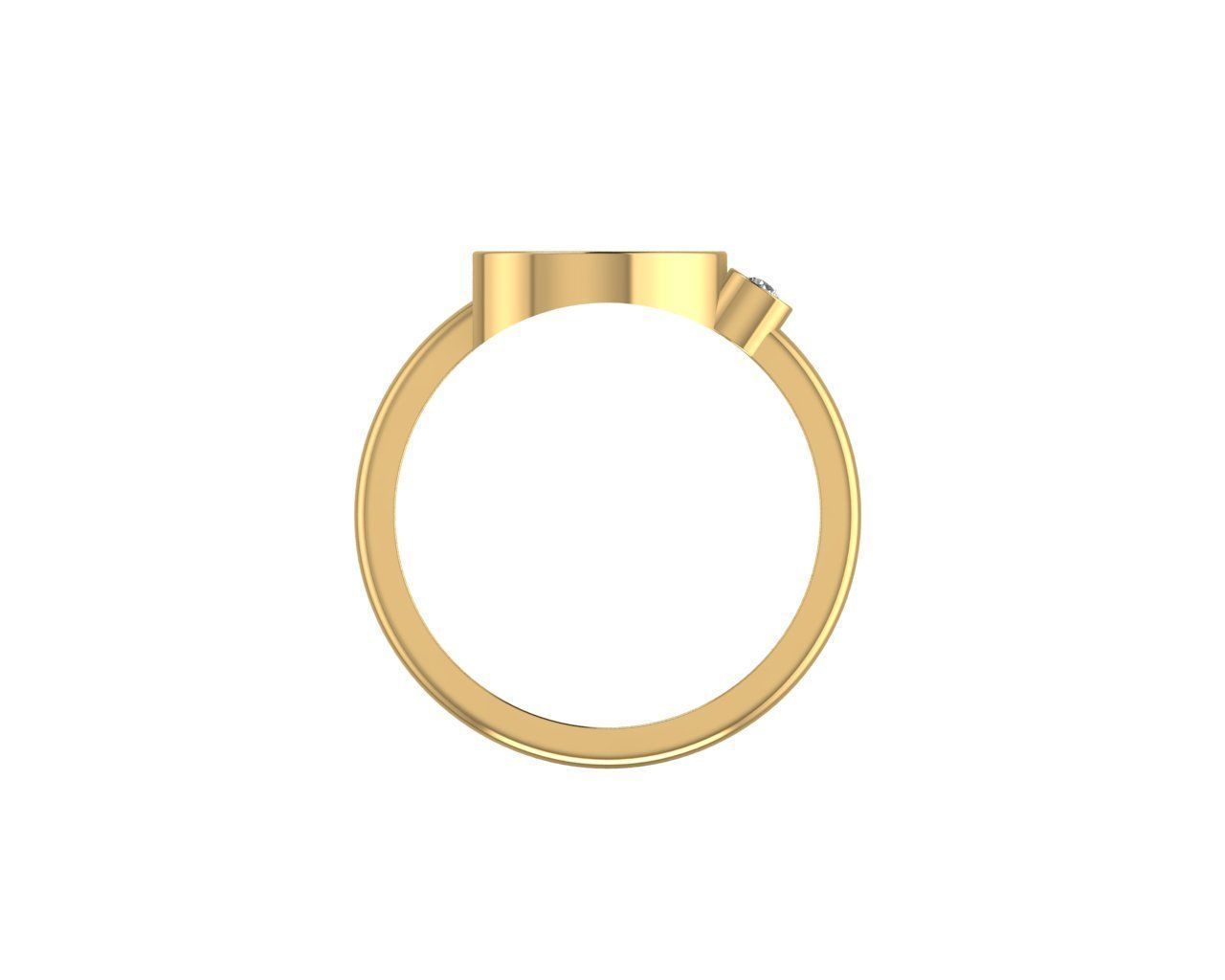 - Old English font ring O 3D print model_2