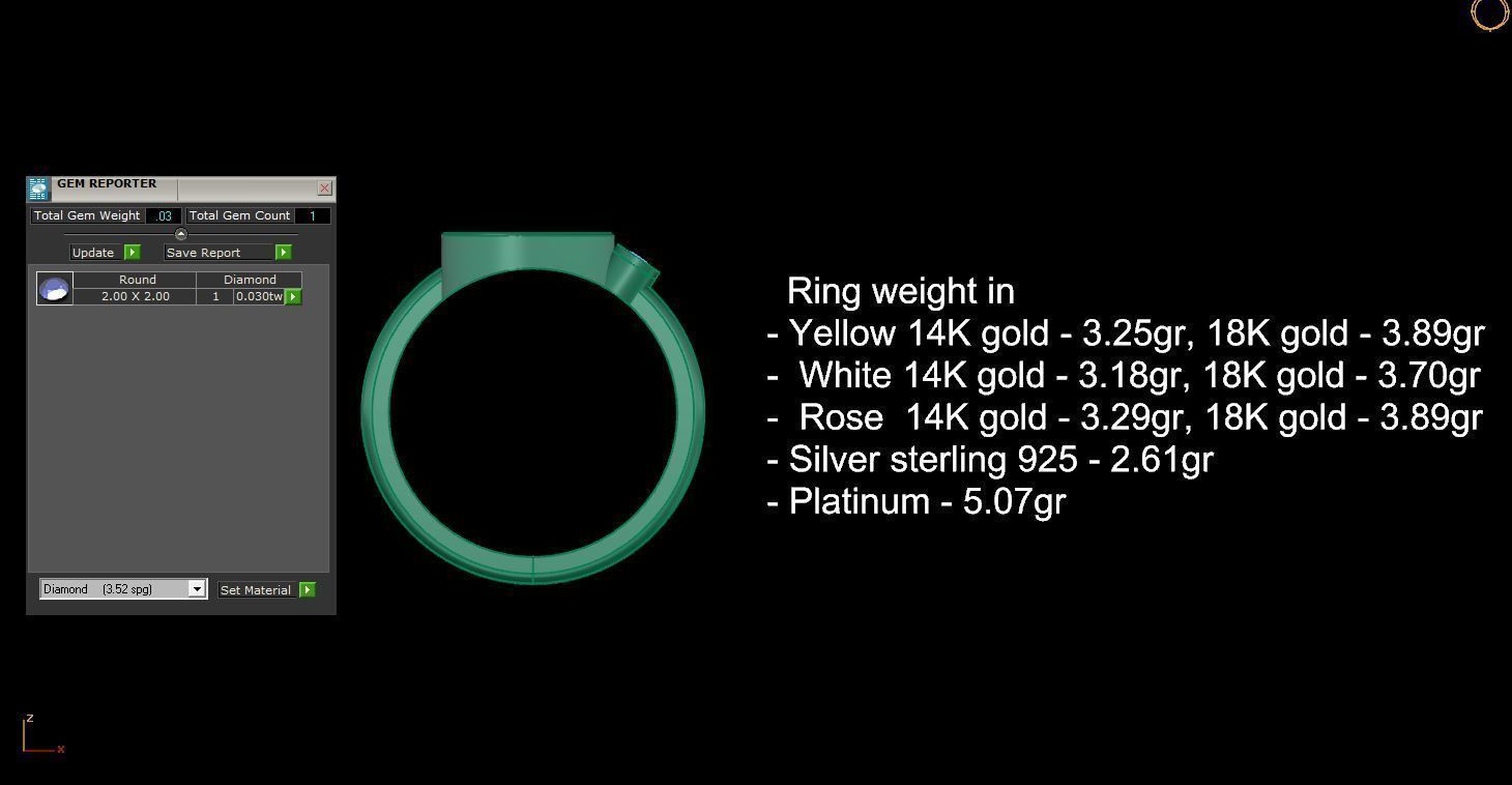 - Old English font ring O 3D print model_12