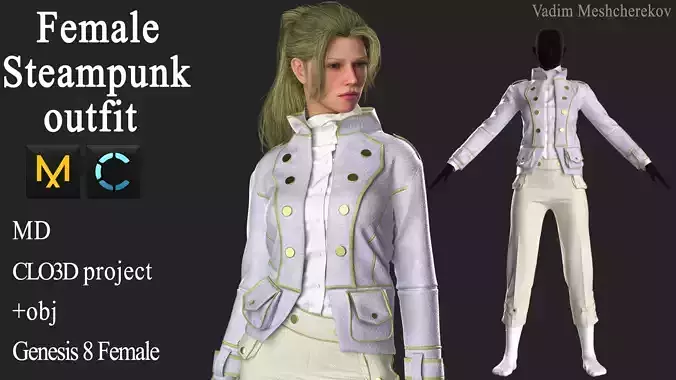 Female steampunk outfit