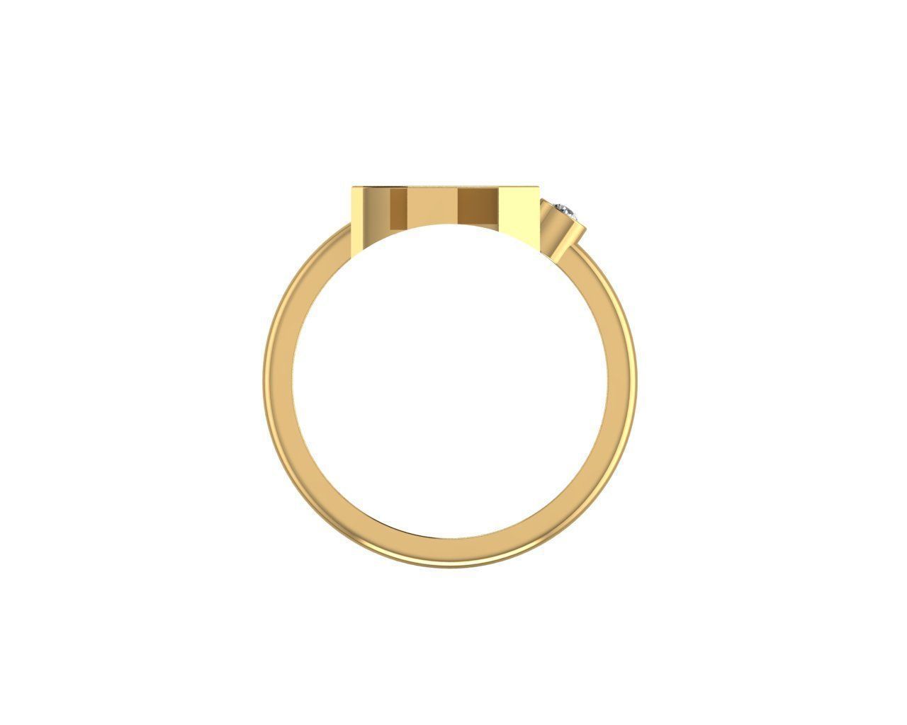 - Old English font ring P 3D print model_2