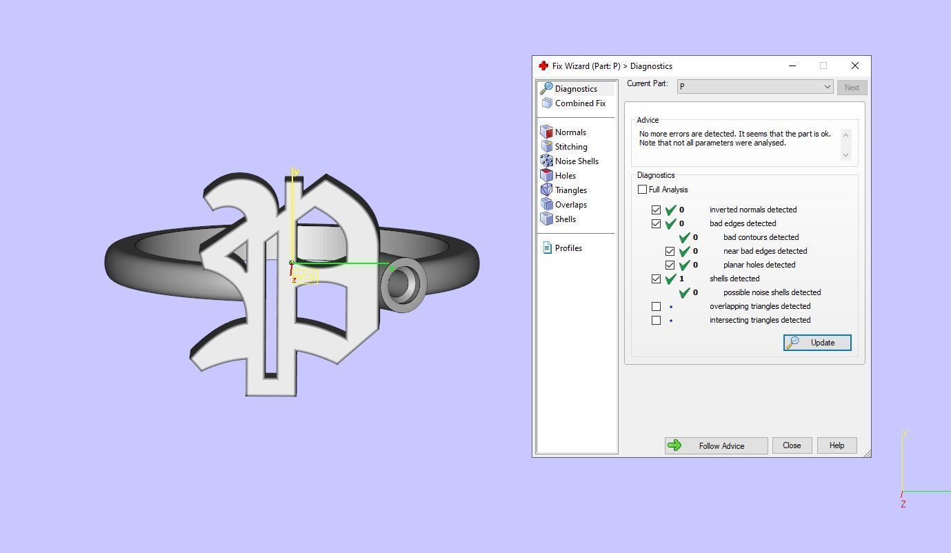- Old English font ring P 3D print model_13