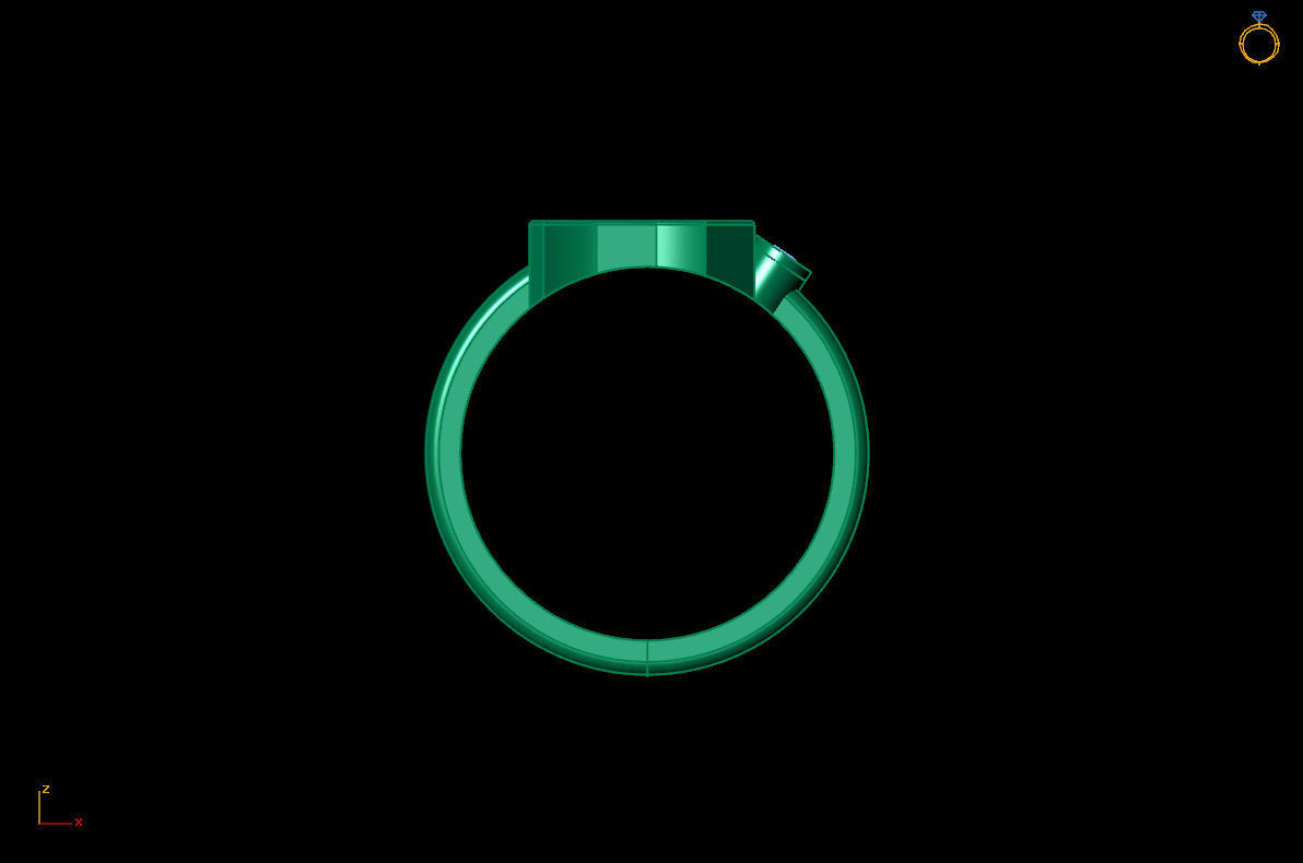 - Old English font ring P 3D print model_7