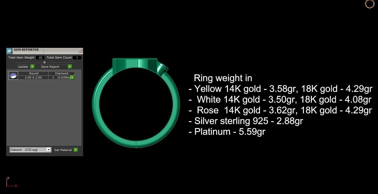 - Old English font ring P 3D print model_12