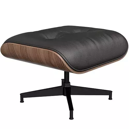 Eames Style Lounge Chair and Ottoman 3D model 4