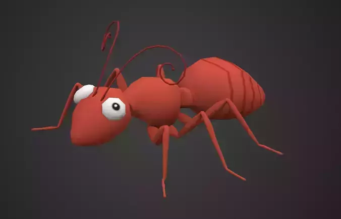 Cartoon Ant Rigged Free 3D model