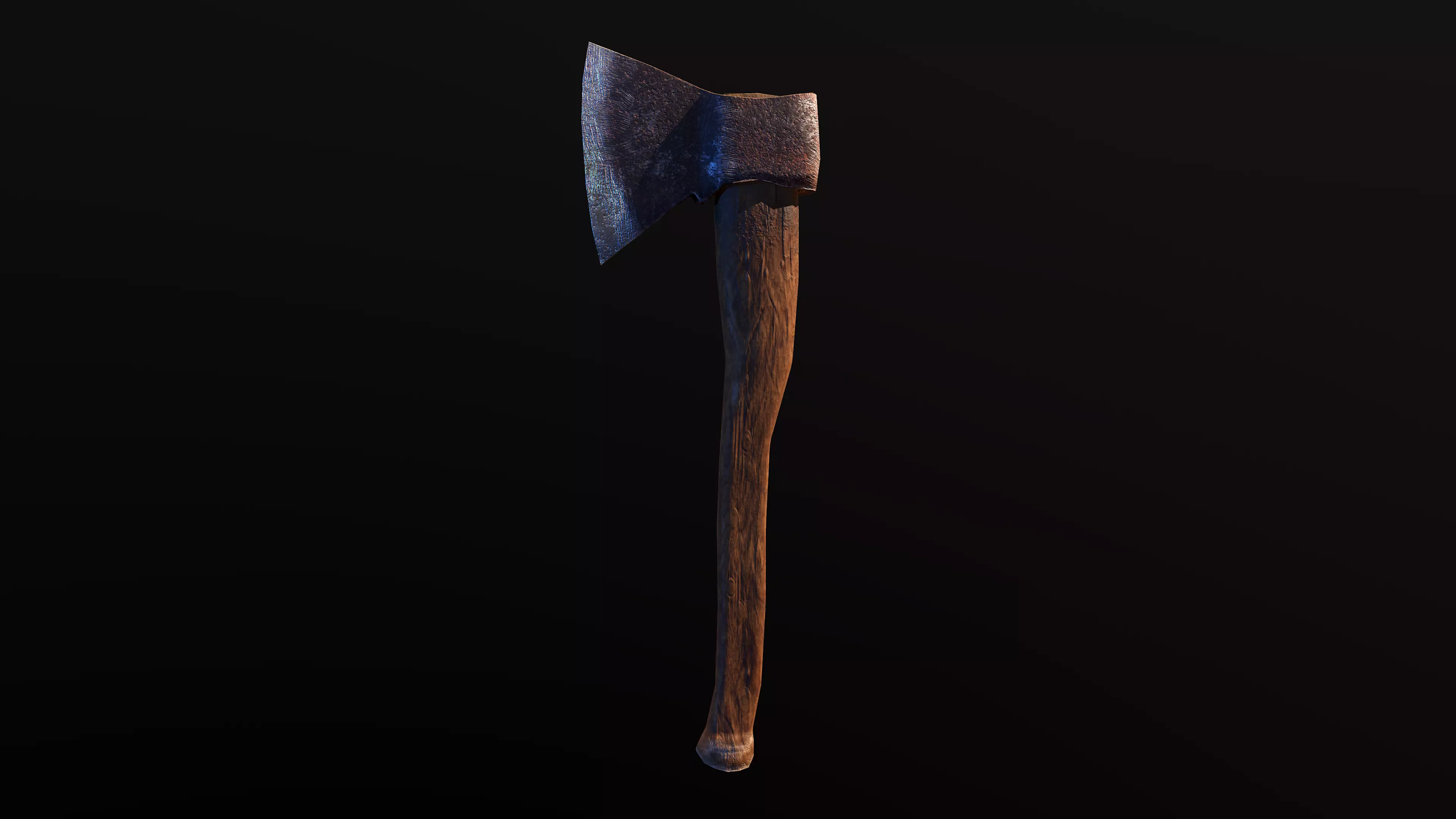 Axe Old Wooden Free low-poly 3D model