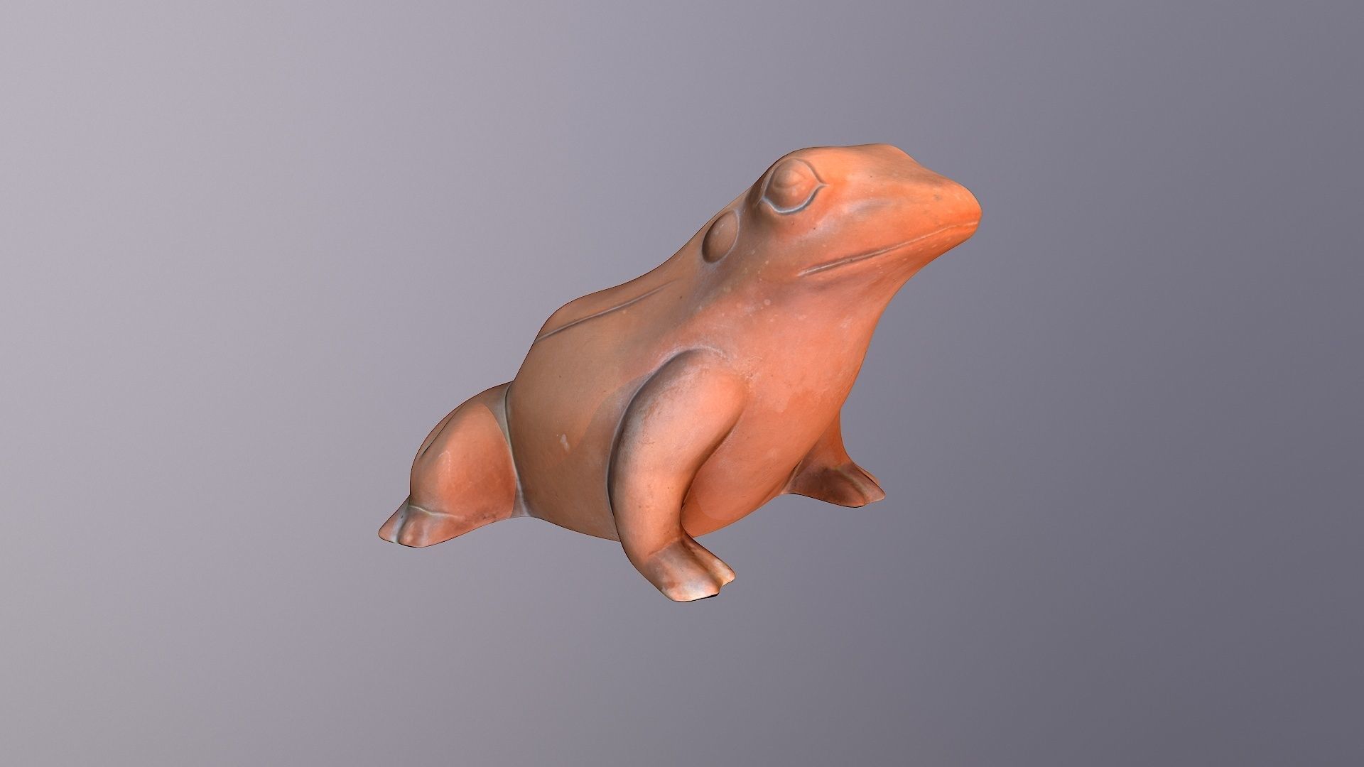 Ceramic frog toad Free low-poly 3D model_15