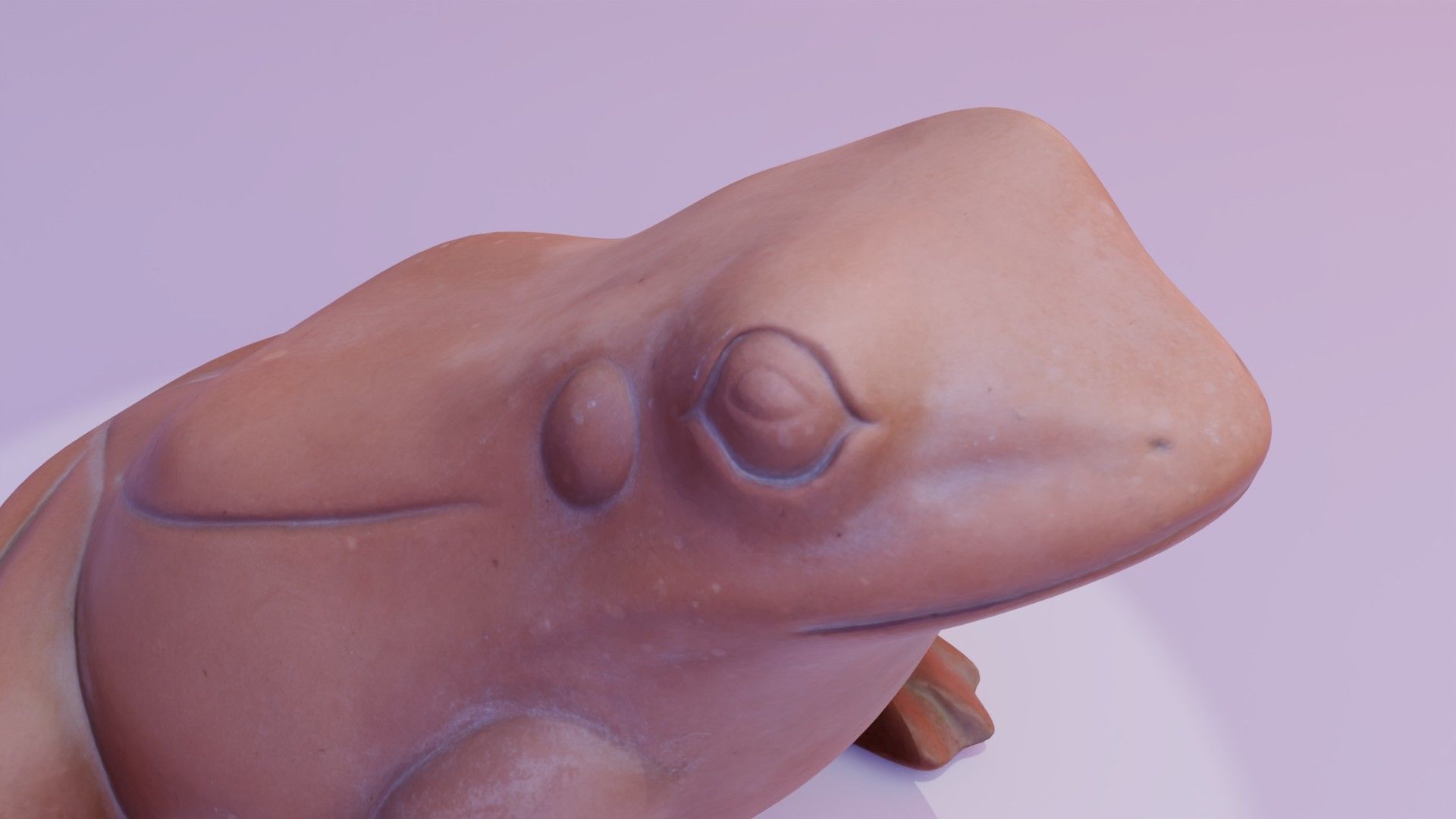Ceramic frog toad Free low-poly 3D model_9