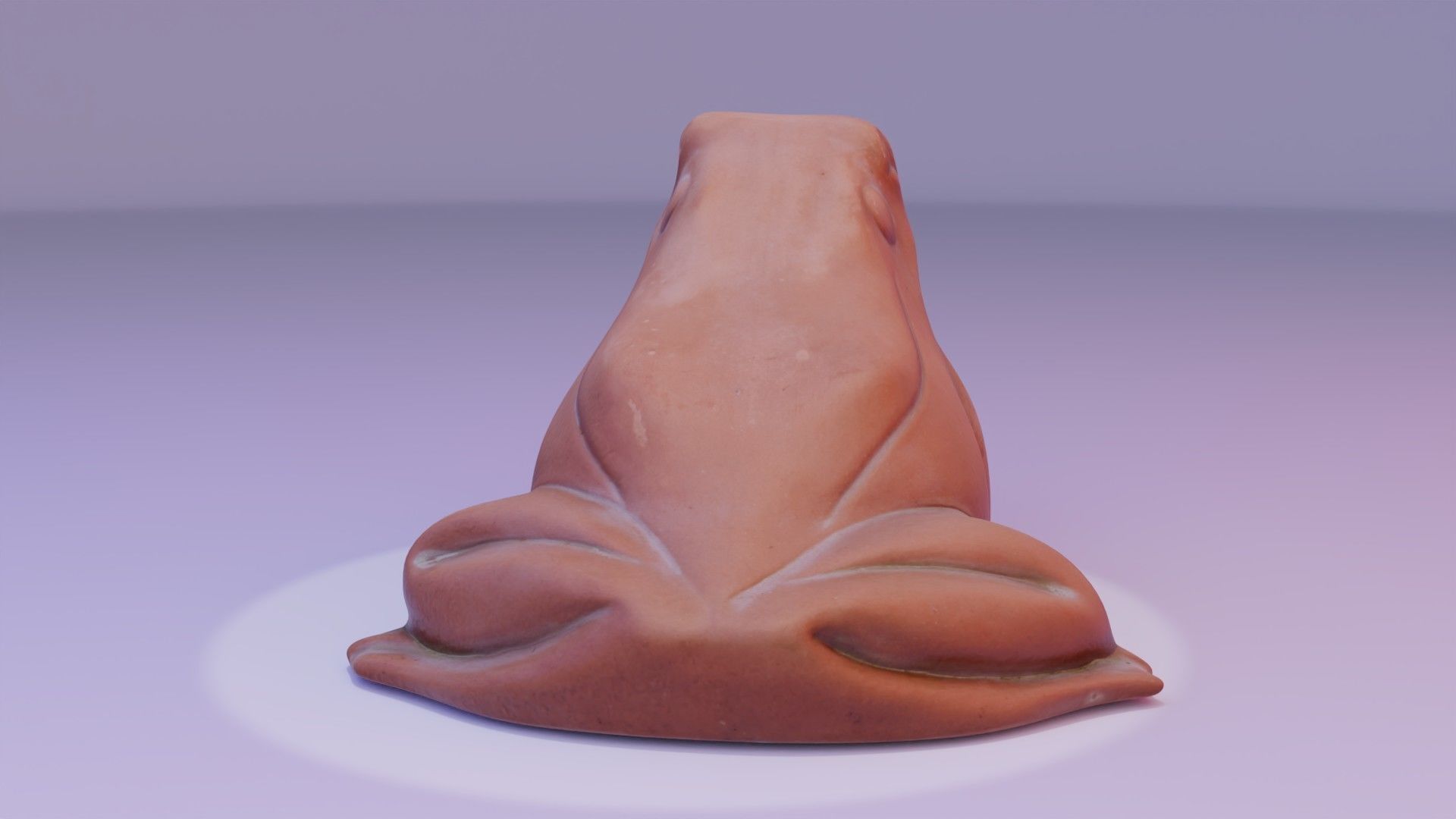 Ceramic frog toad Free low-poly 3D model_6