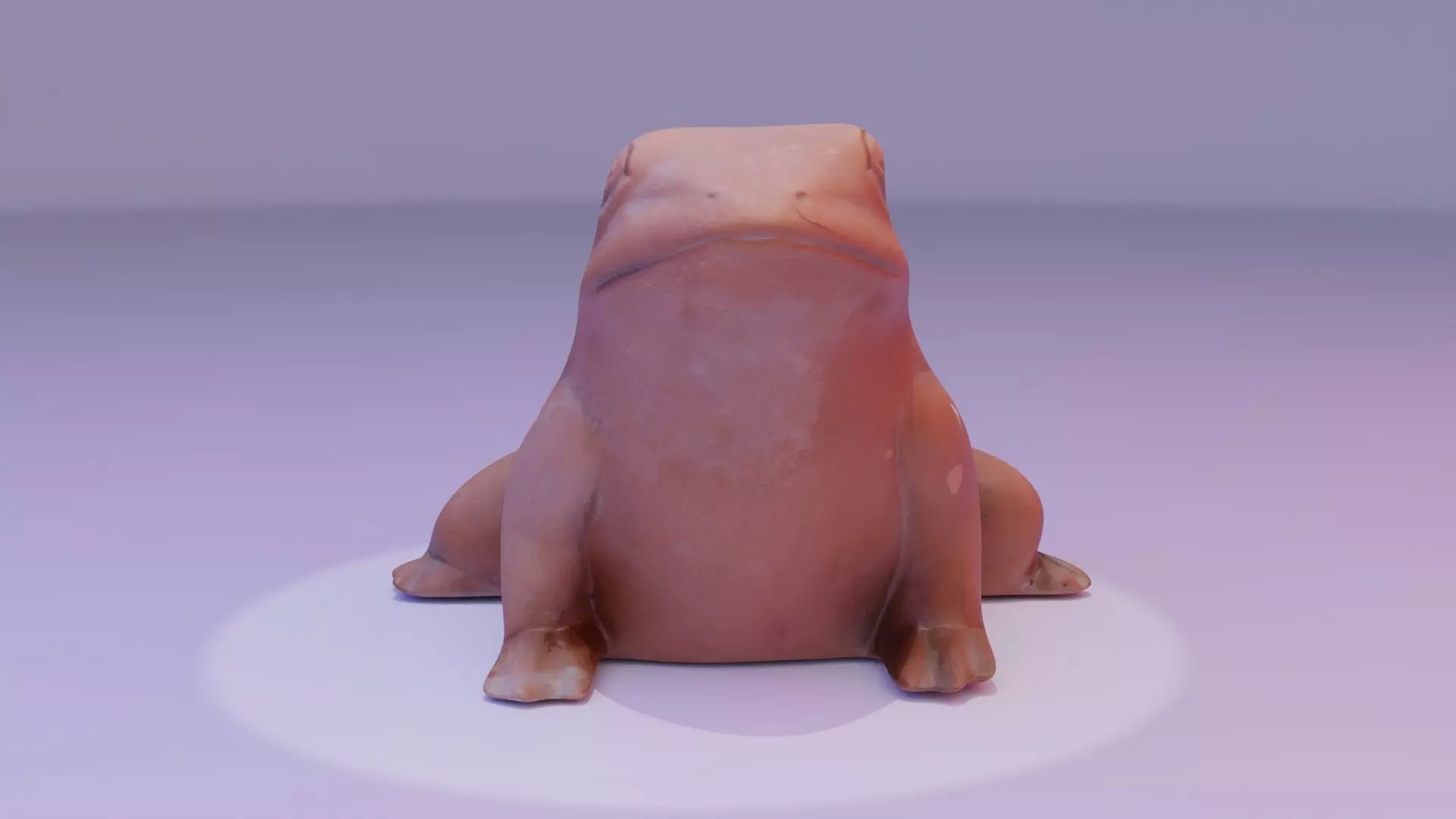 Ceramic frog toad Free low-poly 3D model_0