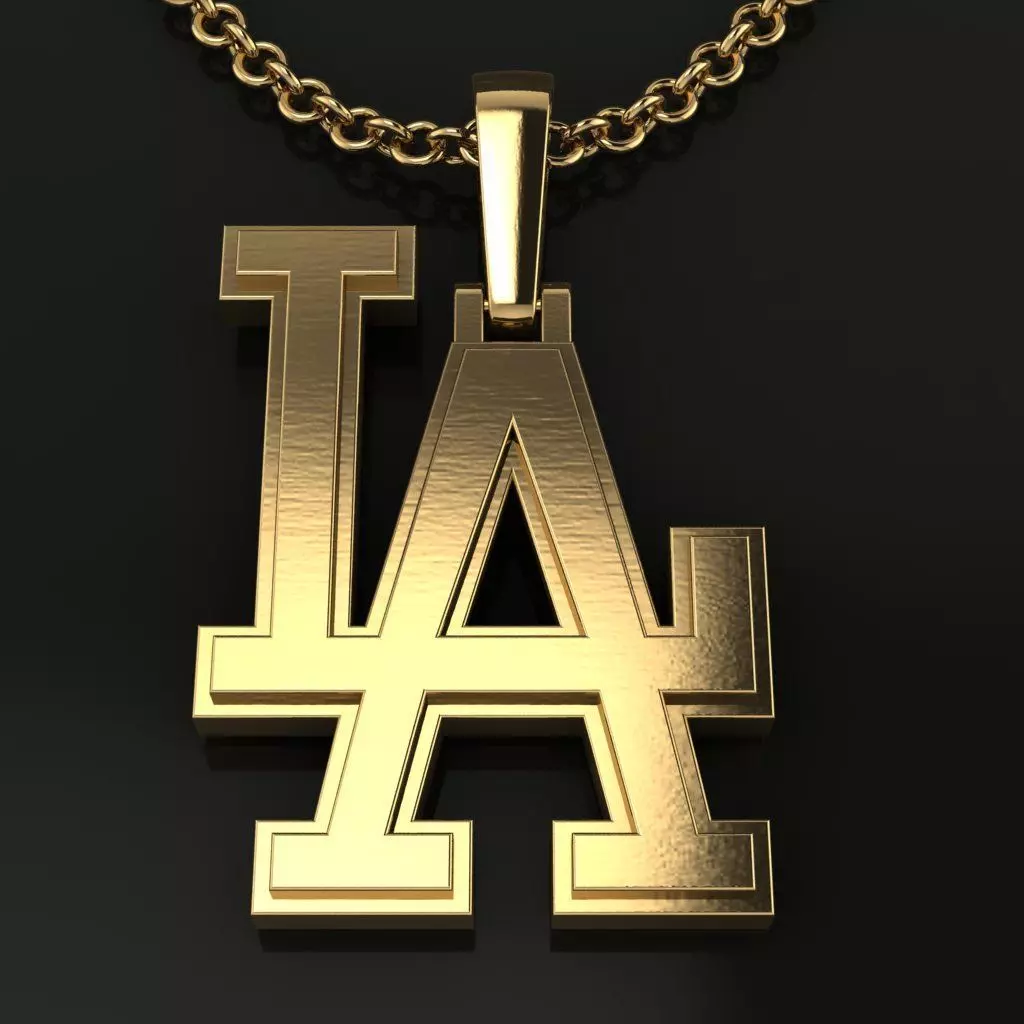 LA Dodgers Logo Pendant 3D print model