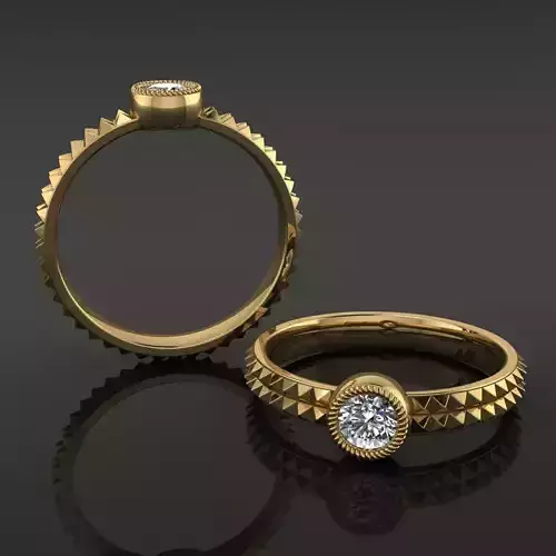 Bezel Diamond Infinity Studded Engagement Ring