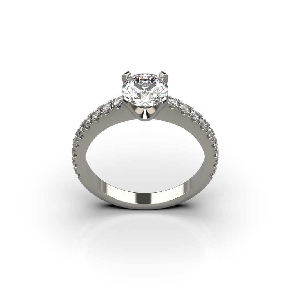 1 Carat Ring 3D print model_8