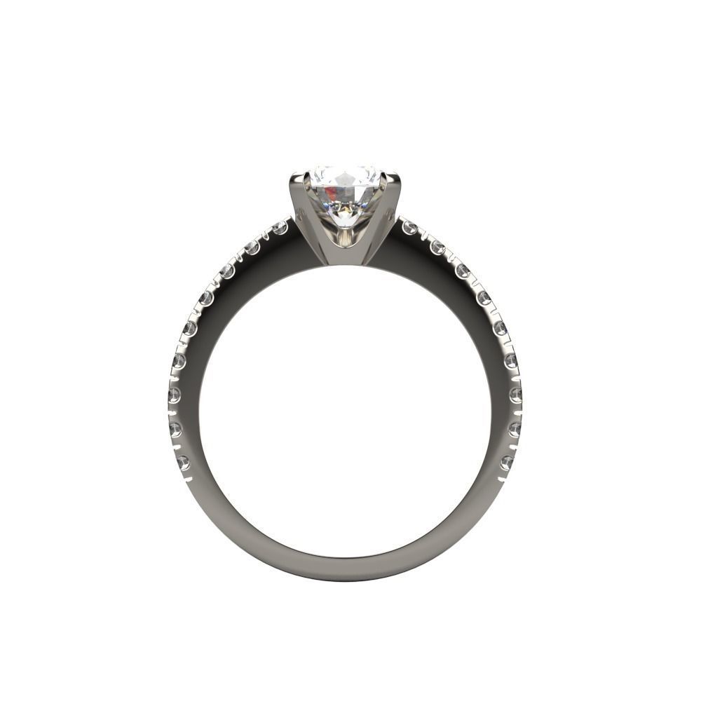 1 Carat Ring 3D print model_9