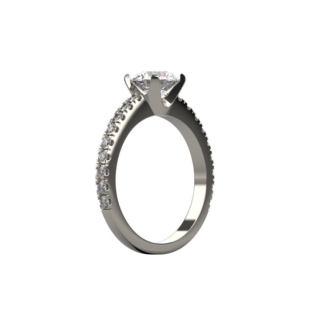 1 Carat Ring 3D print model_12