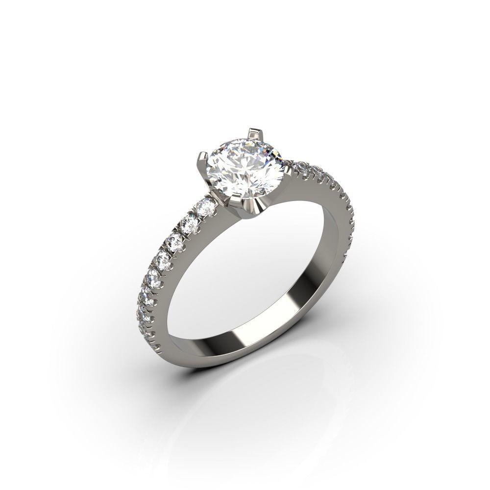 1 Carat Ring 3D print model_11