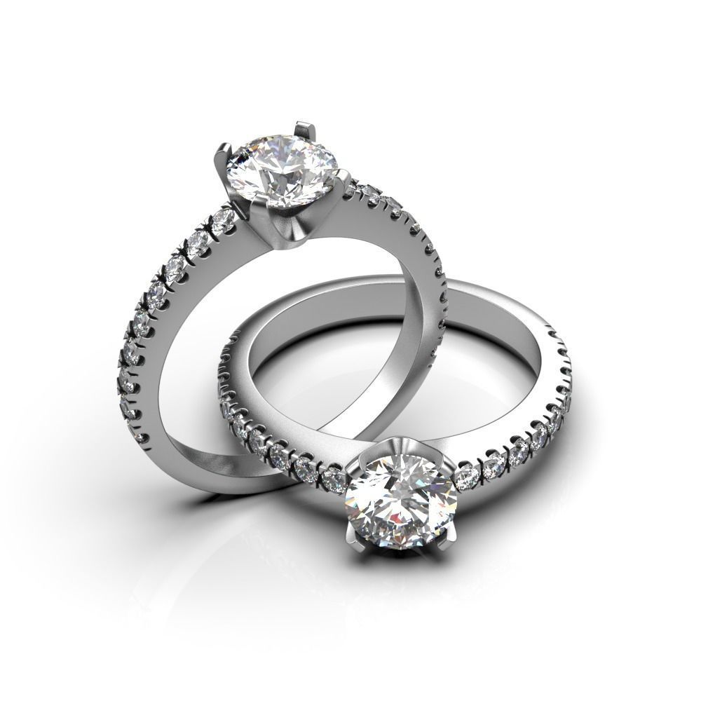 1 Carat Ring 3D print model_5