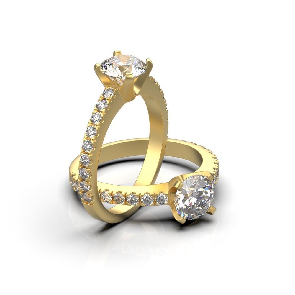 1 Carat Ring 3D print model_4