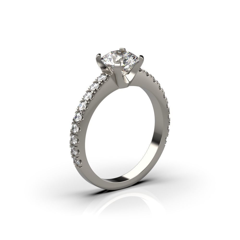 1 Carat Ring 3D print model_13