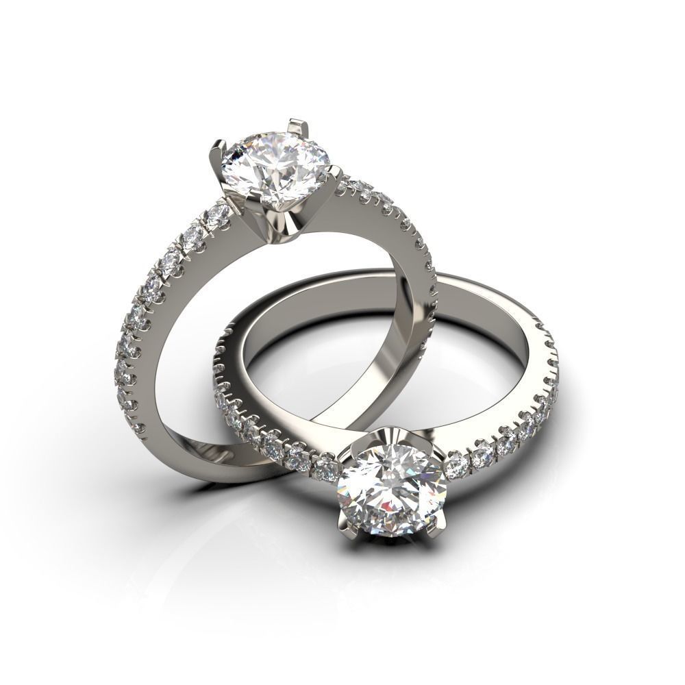 1 Carat Ring 3D print model_6