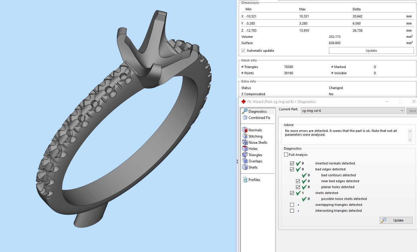1 Carat Ring 3D print model_14