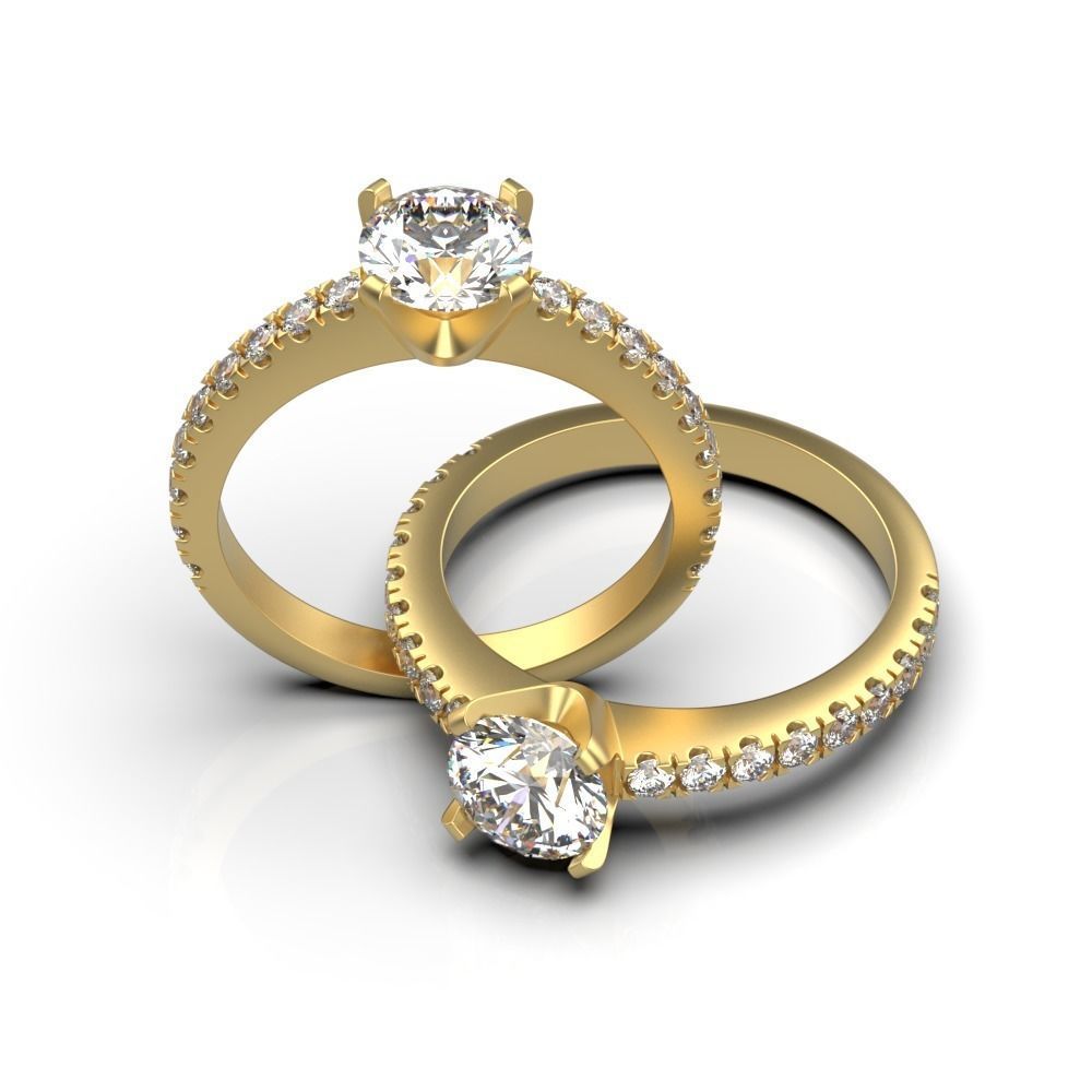 1 Carat Ring 3D print model_2