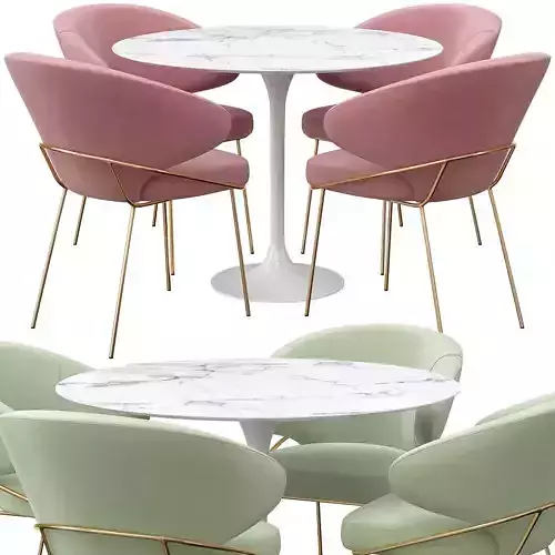 Kinley Chair and Apriori T Dining Table