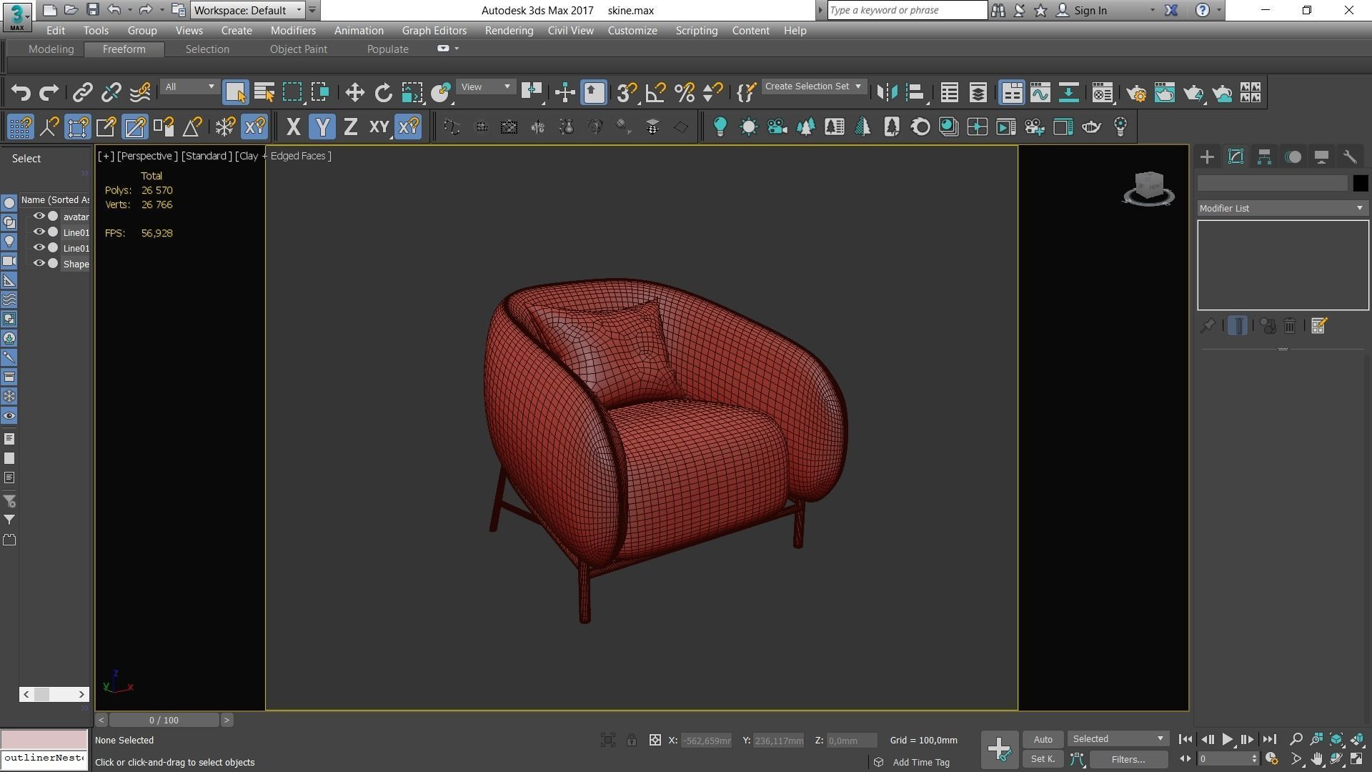 Cider Edition Armchair Low-poly 3D model_6