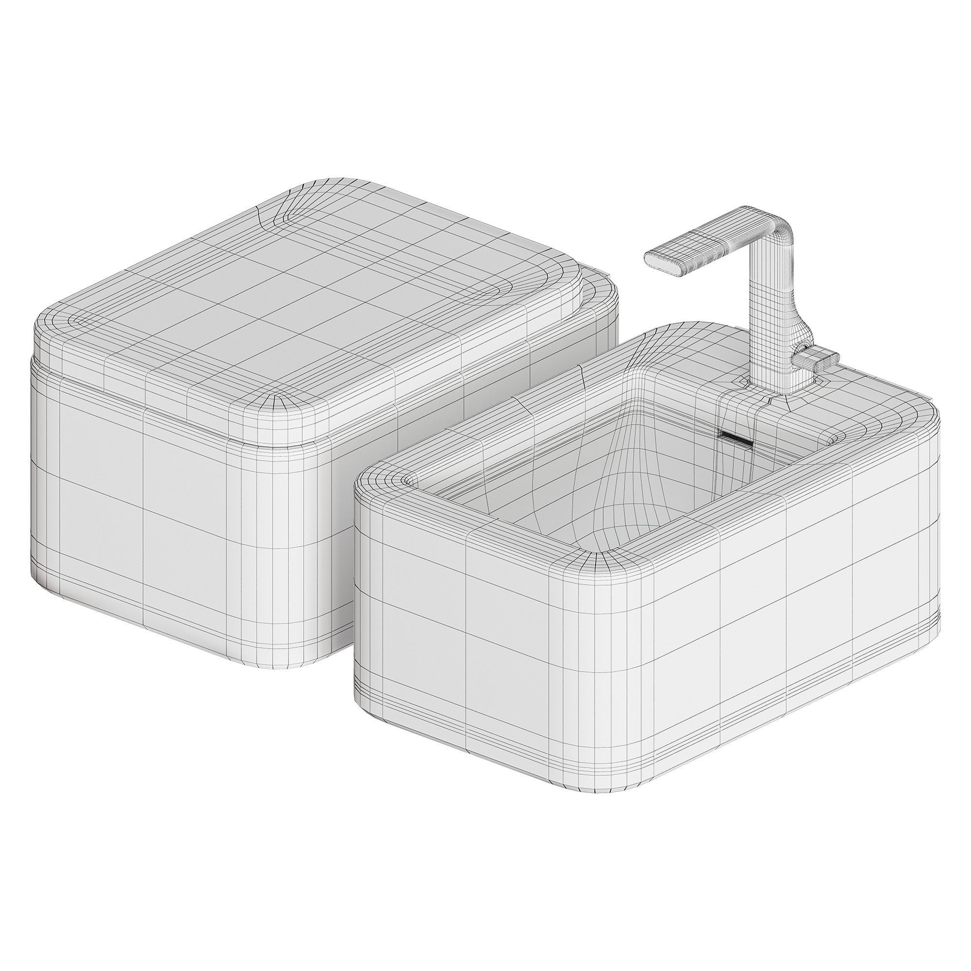 FLAMINIA NILE WALL MOUNTED WC 3D model_6