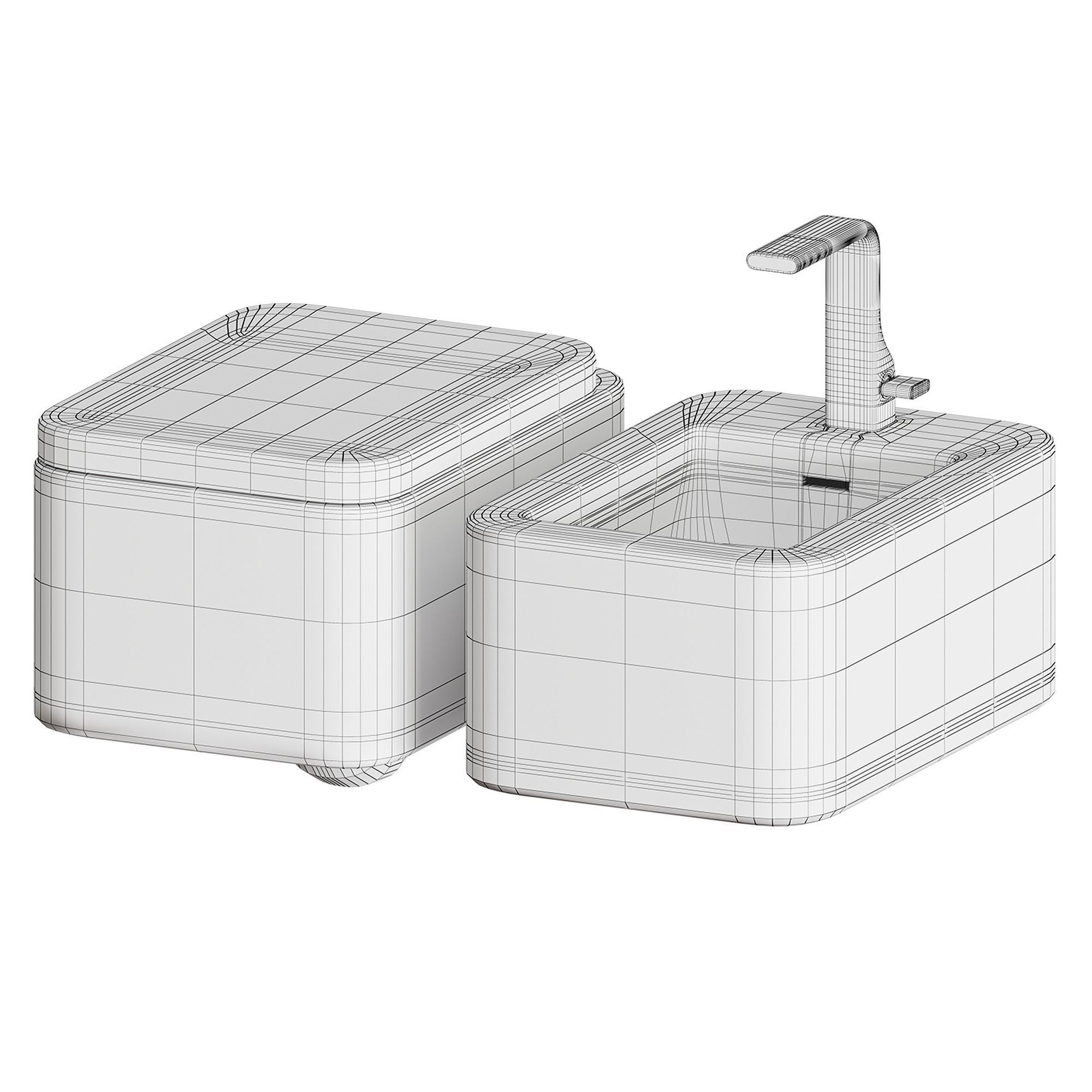 FLAMINIA NILE WALL MOUNTED WC 3D model_7