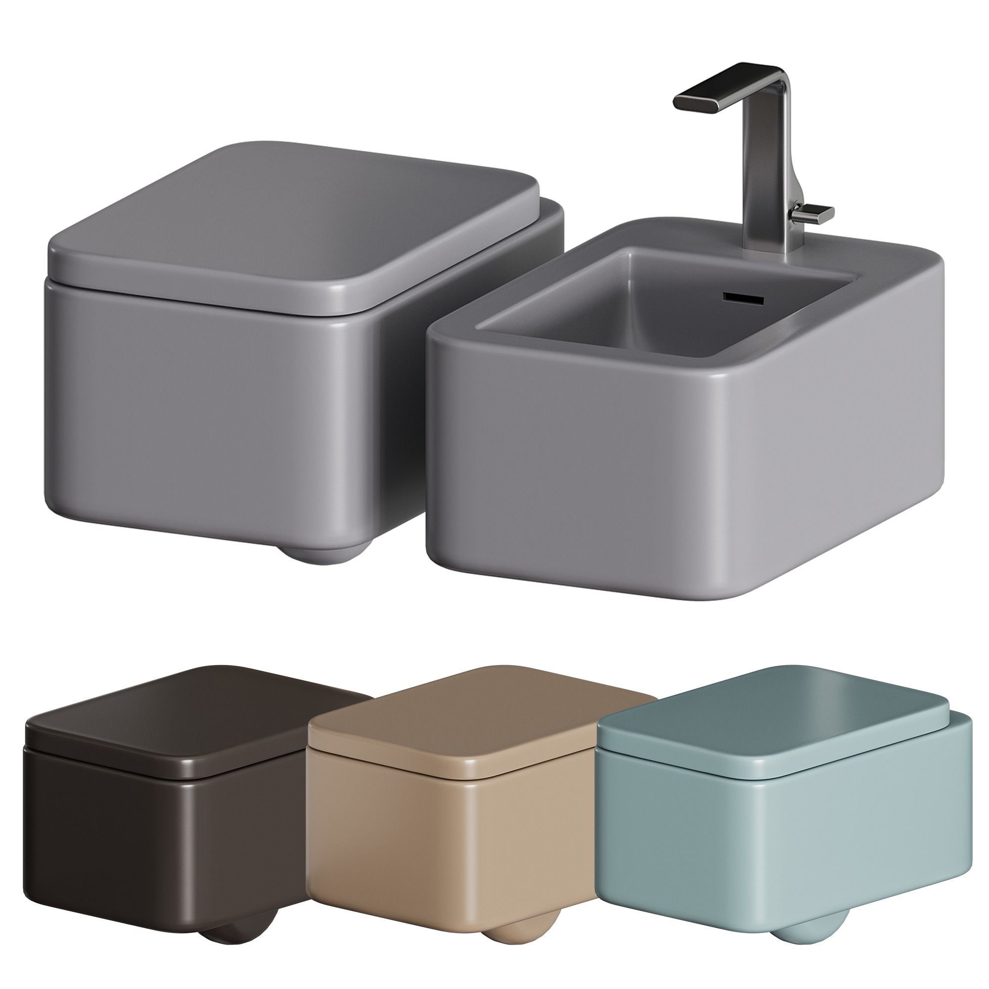 FLAMINIA NILE WALL MOUNTED WC 3D model_1