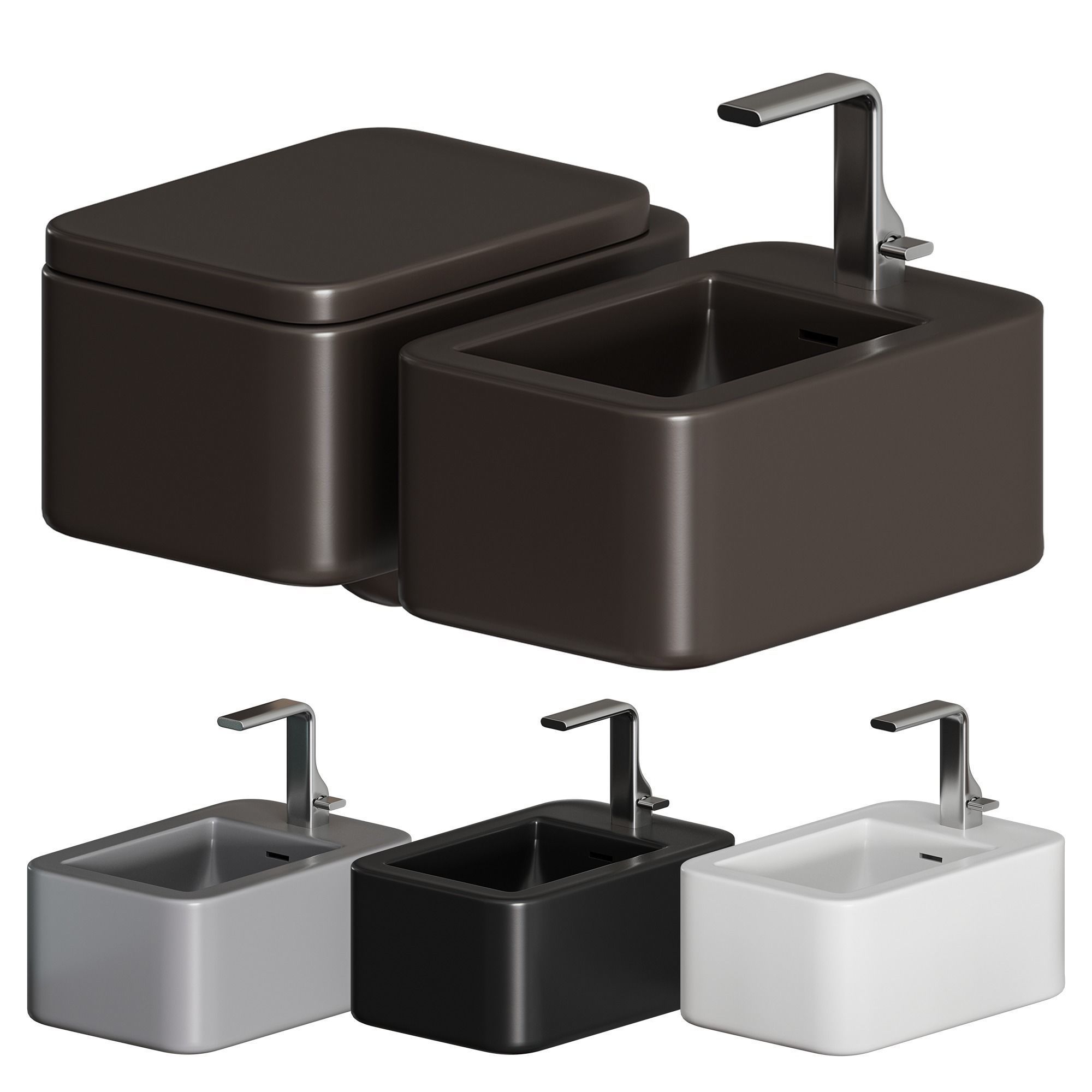 FLAMINIA NILE WALL MOUNTED WC 3D model_2