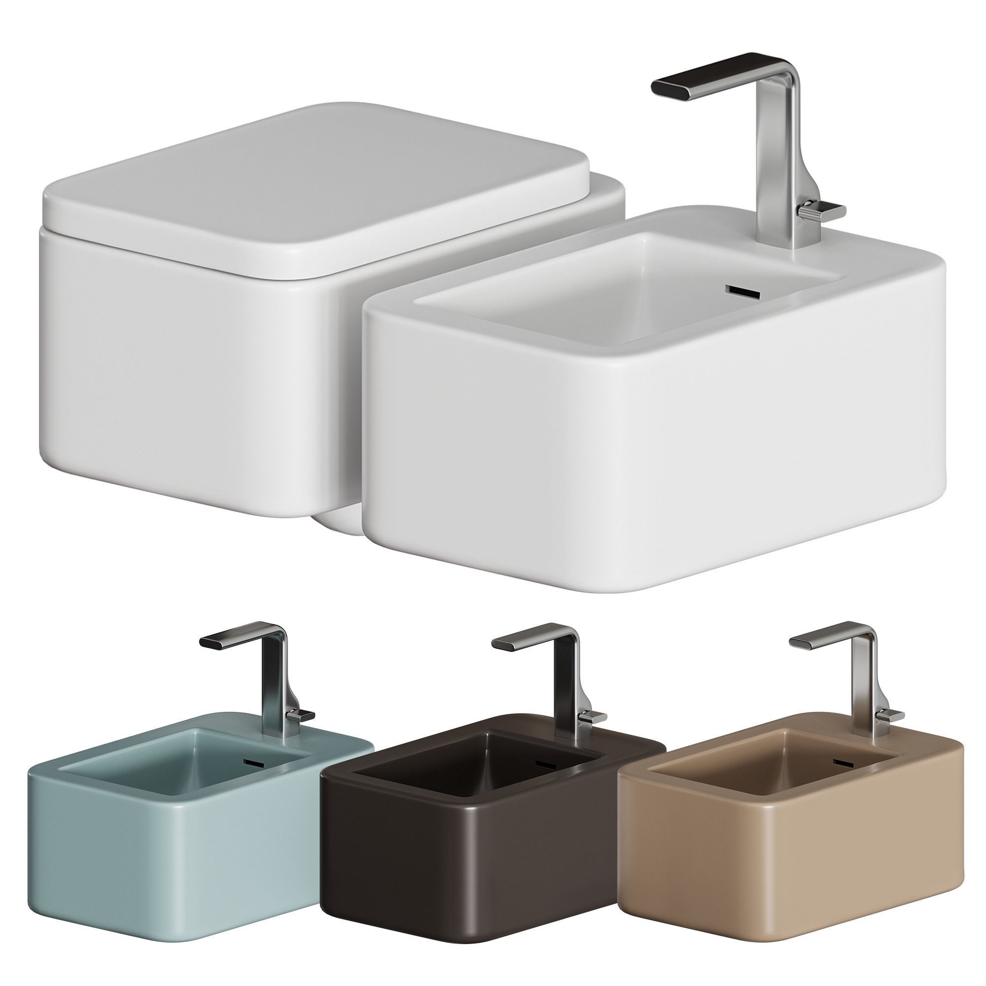 FLAMINIA NILE WALL MOUNTED WC 3D model_3