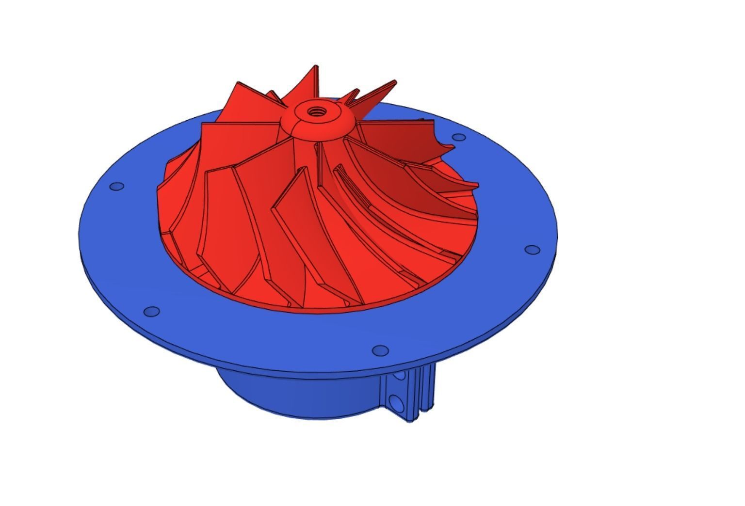 Turbocharger DC 775 electric motor  3D print model_2