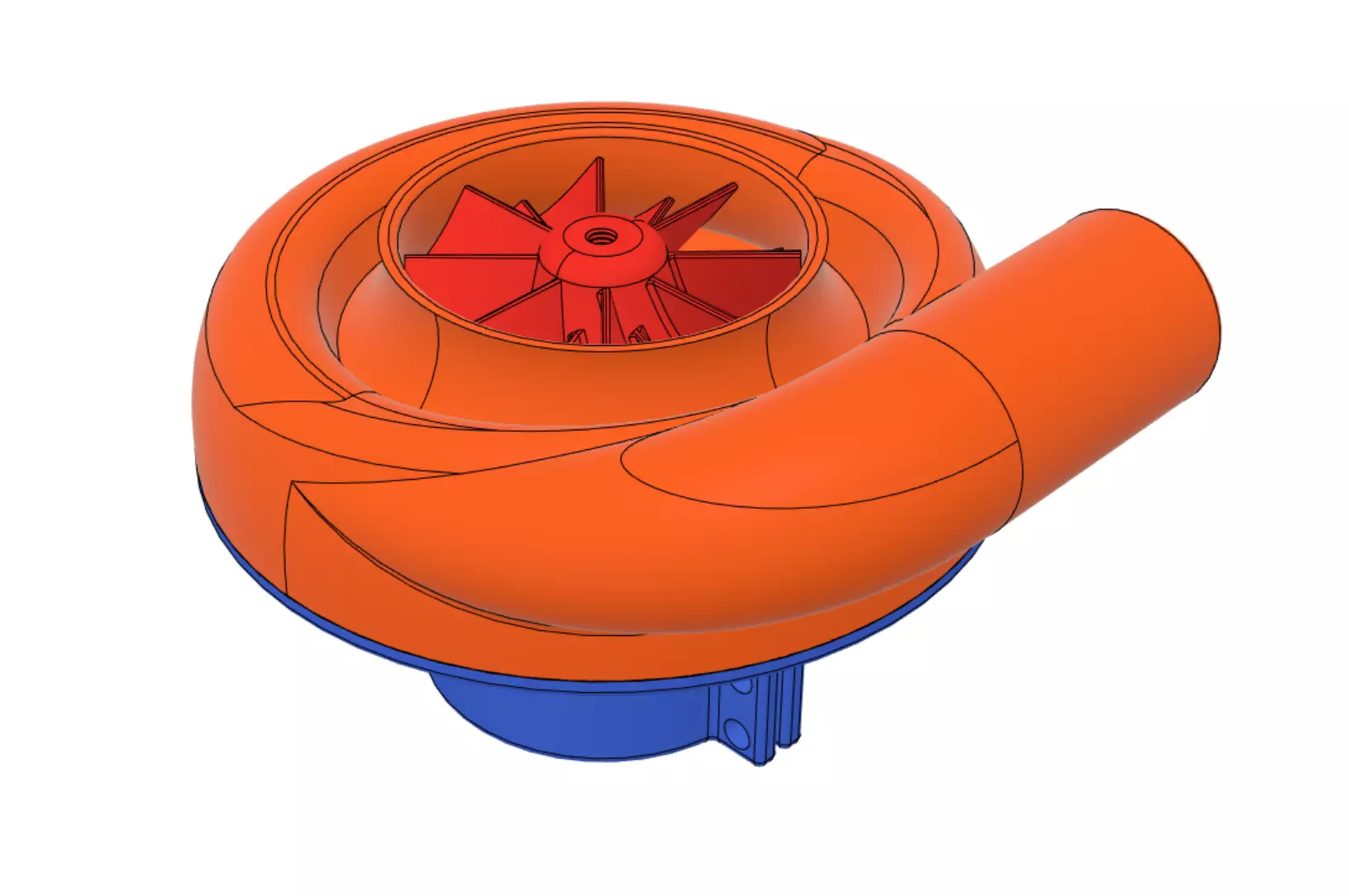 Turbocharger DC 775 electric motor  3D print model_0