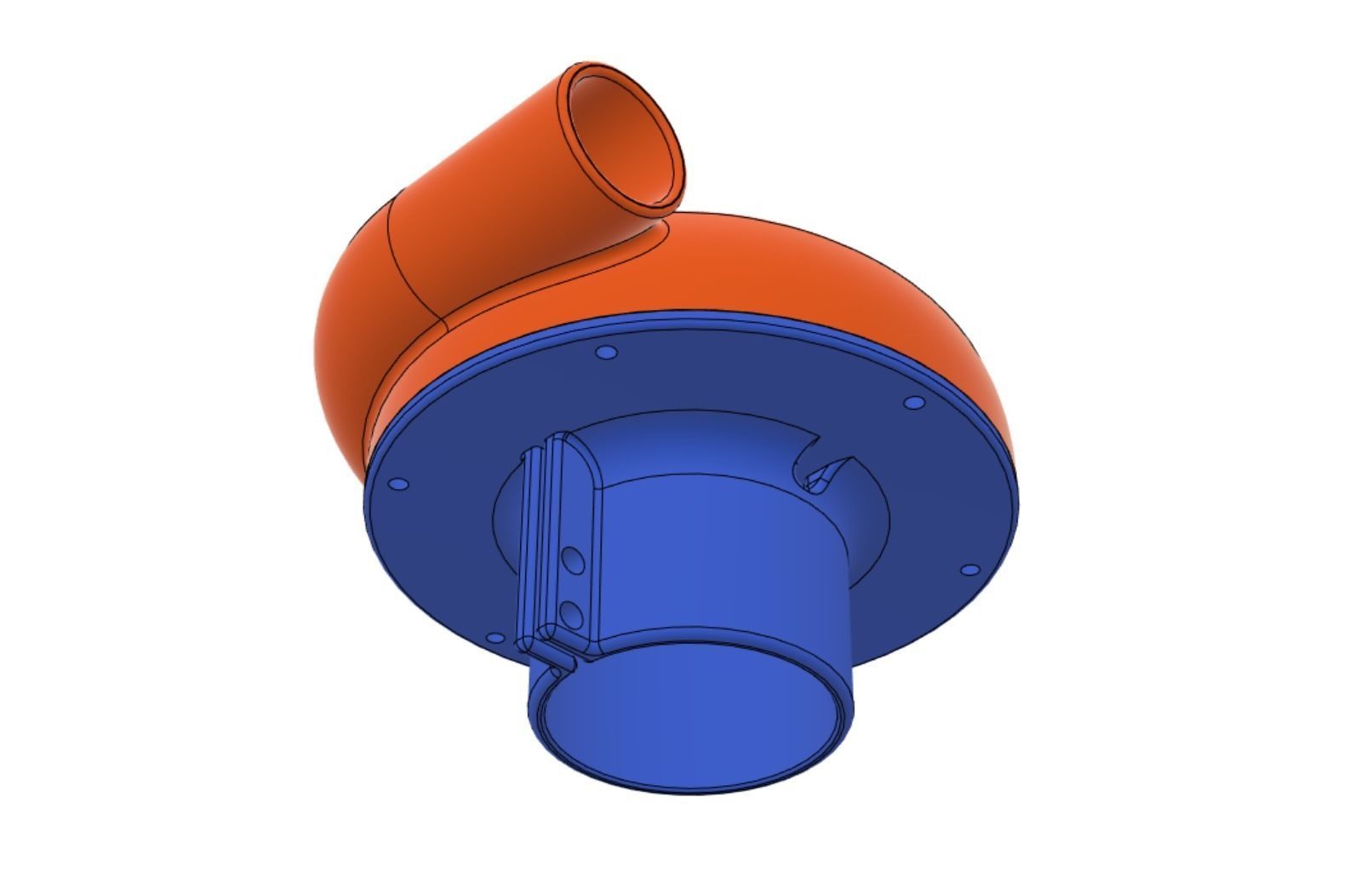 Turbocharger DC 775 electric motor  3D print model_6