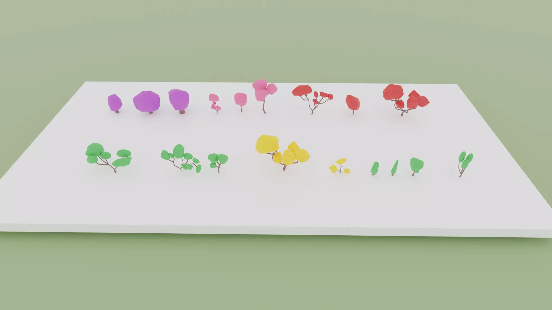 Low Poly Tree Pack Free low-poly 3D model