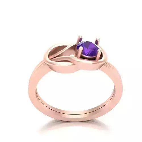 3Dm  Stl Digital file Knot stone ring Jewelry