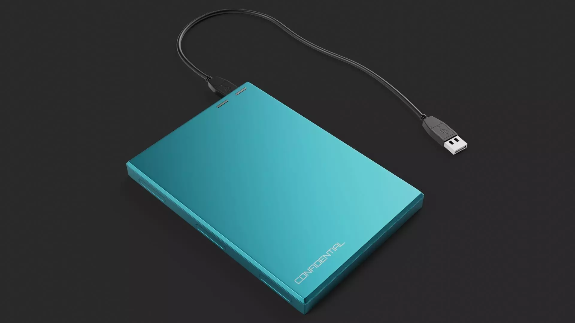 Generic External Hard Drive - GameReady Low-poly 3D model_0