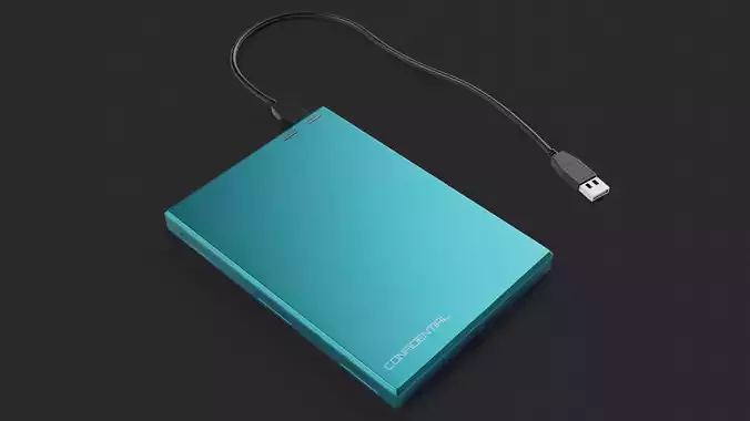 Generic External Hard Drive - GameReady Low-poly 3D model