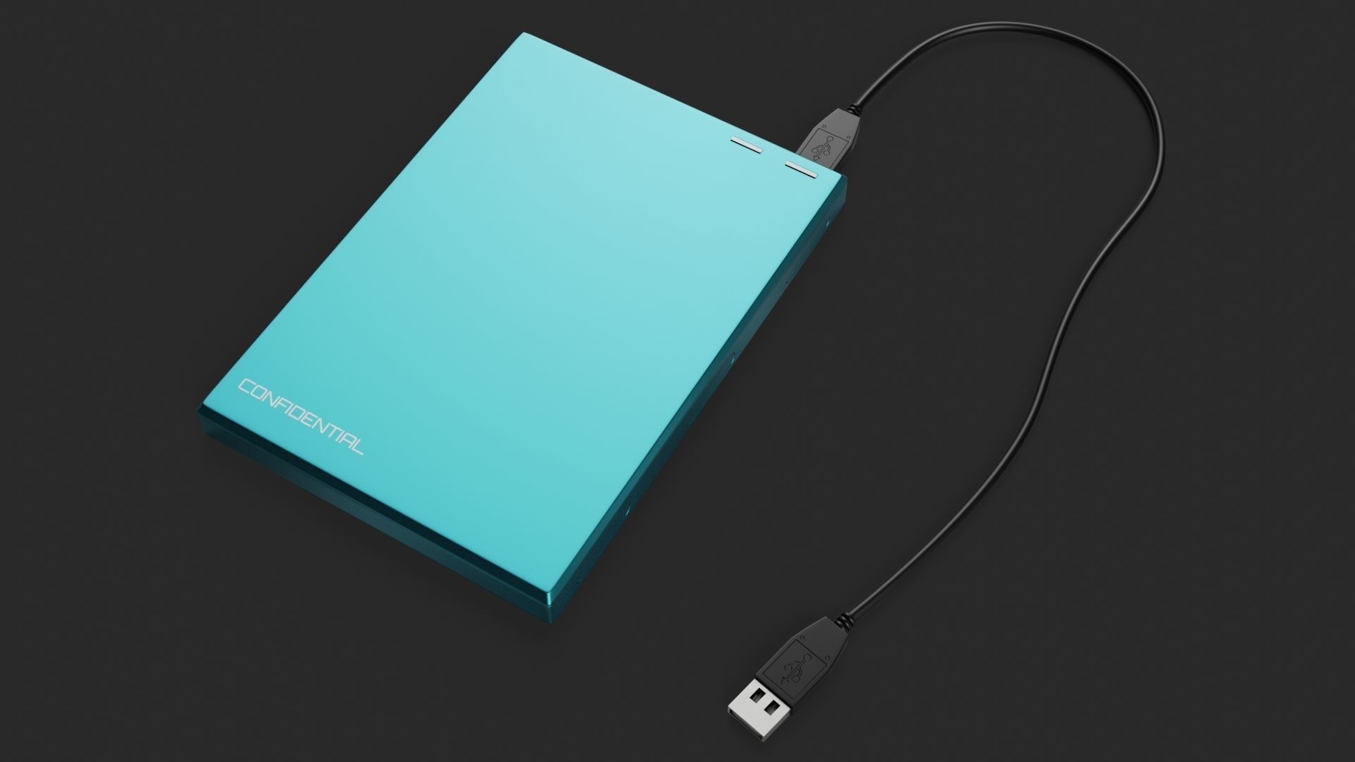 Generic External Hard Drive - GameReady Low-poly 3D model_2