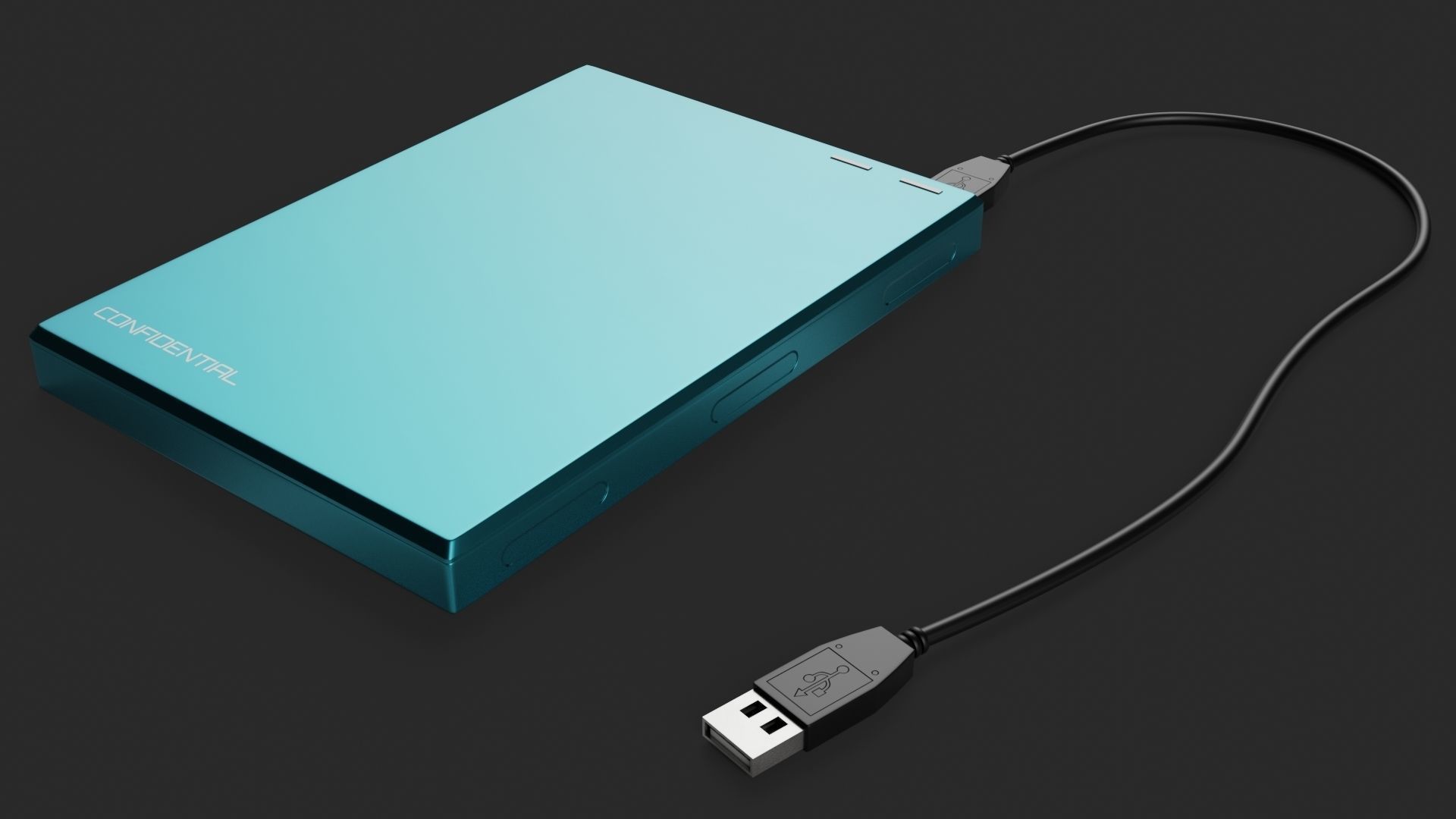 Generic External Hard Drive - GameReady Low-poly 3D model_4