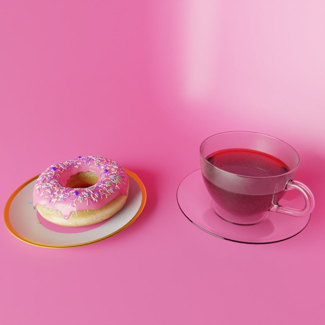 Animated Cafe Setup 3D model_2