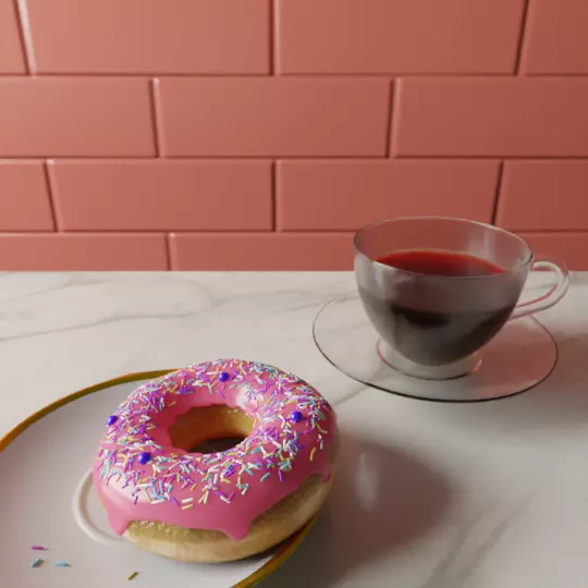 Animated Cafe Setup 3D model_0