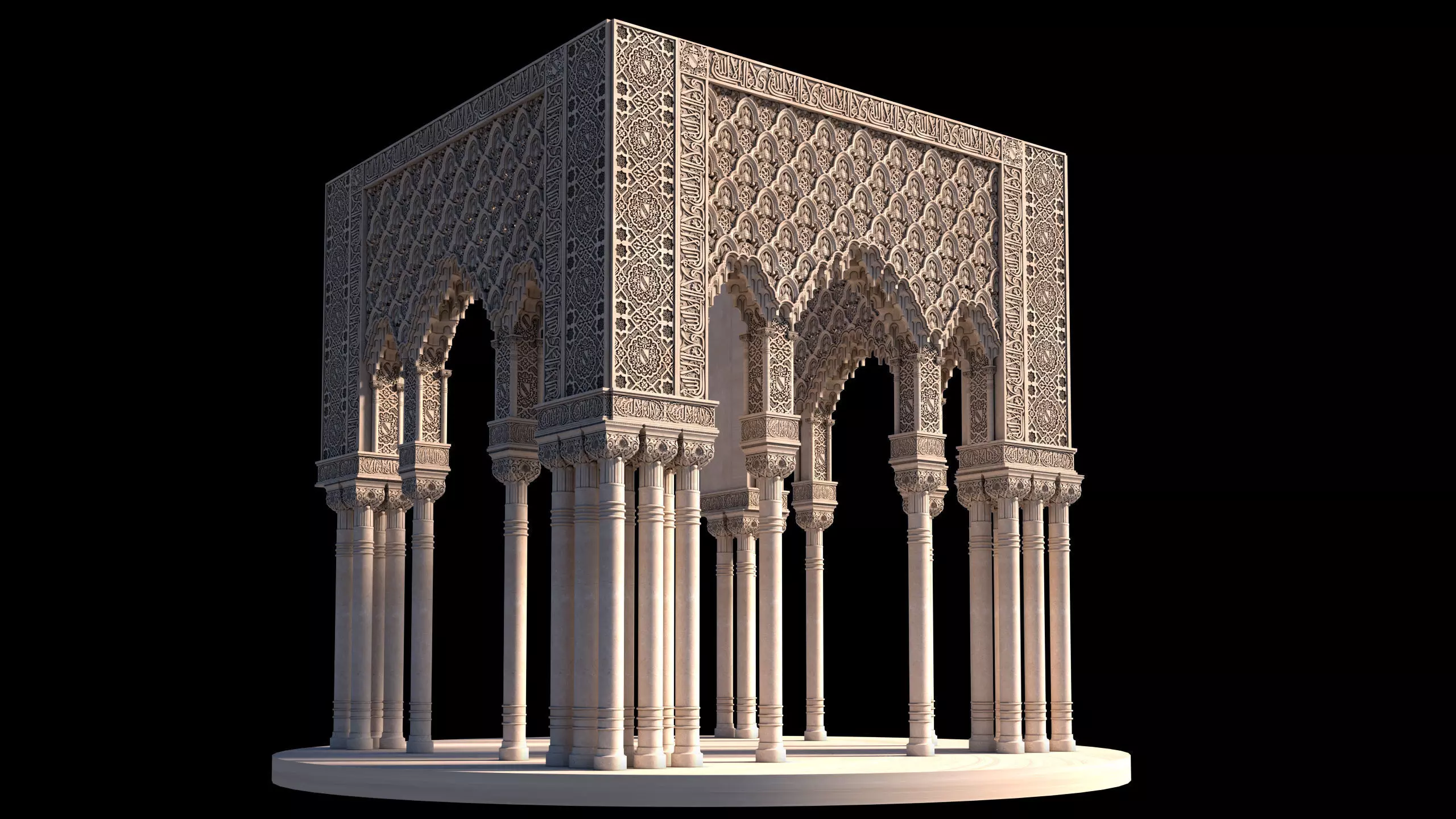 alhambra granada pavilion  3D model_0